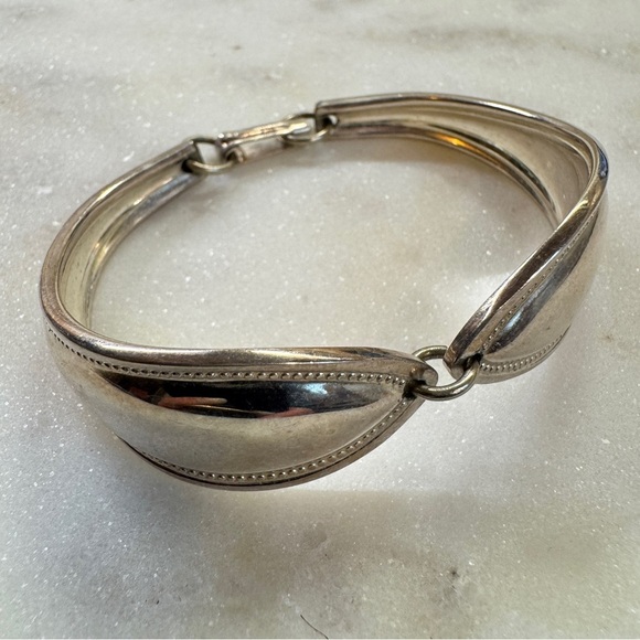 Spoon Style Silverplate Cuff Bracelet - Picture 2 of 8